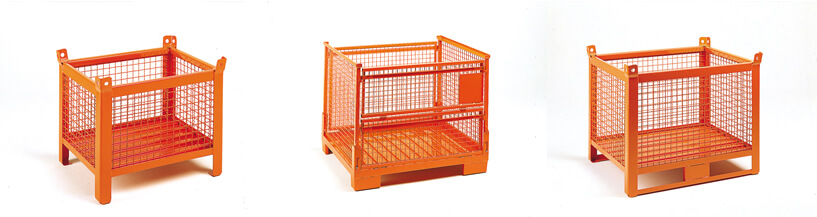 Caisse palettes grillagées